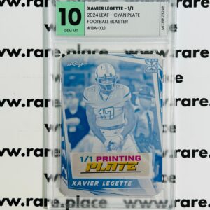 2024 Pro Set Xavier Legette 1/1 Football Blaster #BA-XL1 GEM MT 10 - Cyan Plate