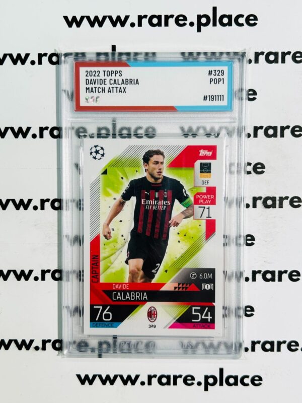 2022 Topps Davide Calabria Match Attax #329 SOC POP 1