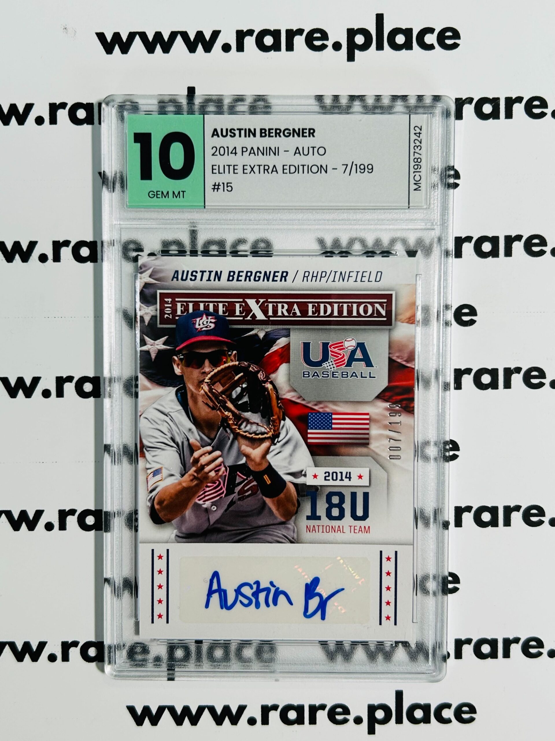 2014 Panini - Auto Austin Bergner Elite Extra Edition #15 GEM MT 10