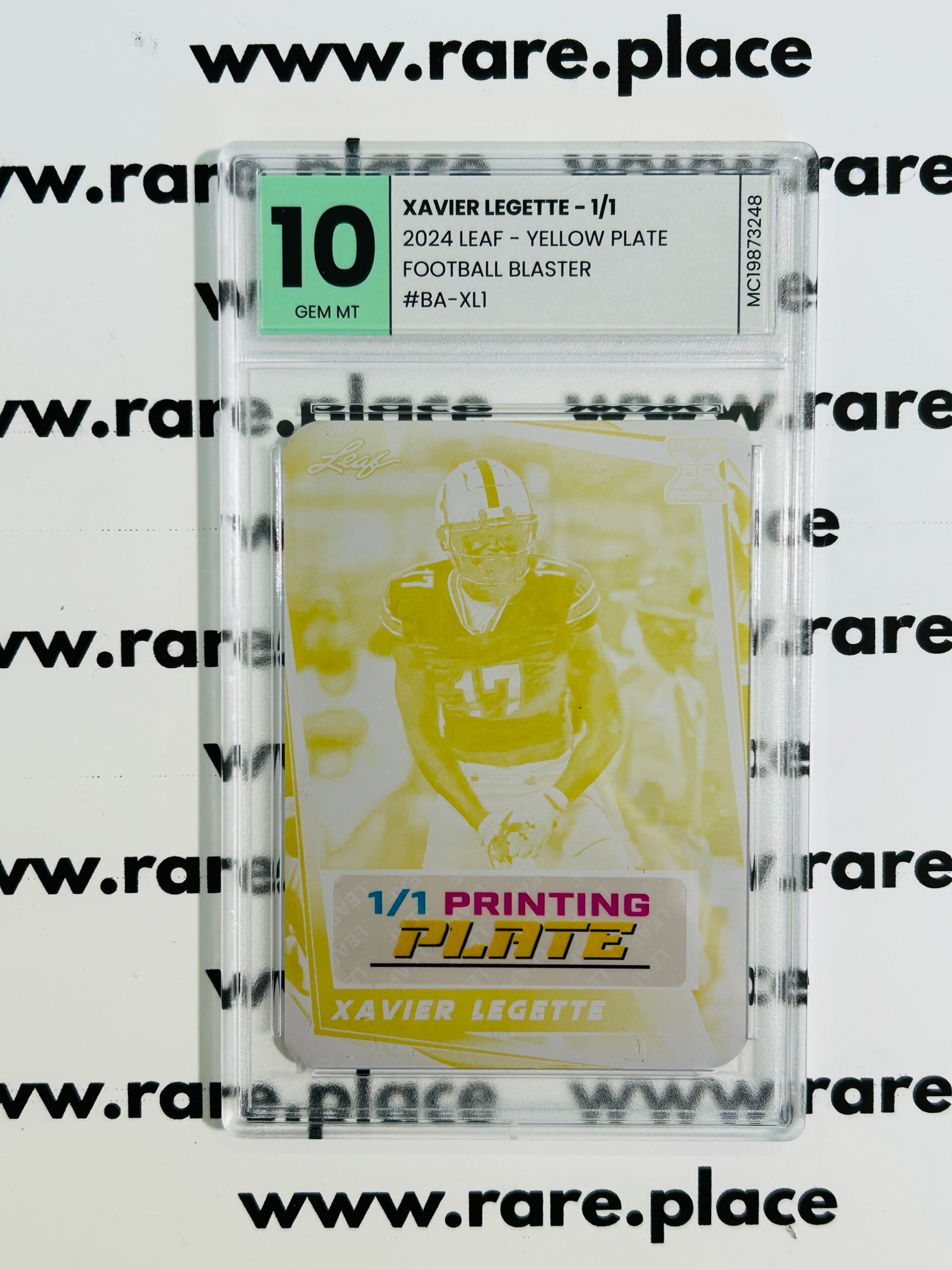 2024 Pro Set Xavier Legette 1/1 Football Blaster #BA-XL1 GEM MT 10 - Yellow Plate