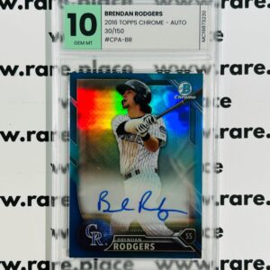 2016 Topps Chrome - Auto Brendan Rodgers #CPA-BR GEM MT 10