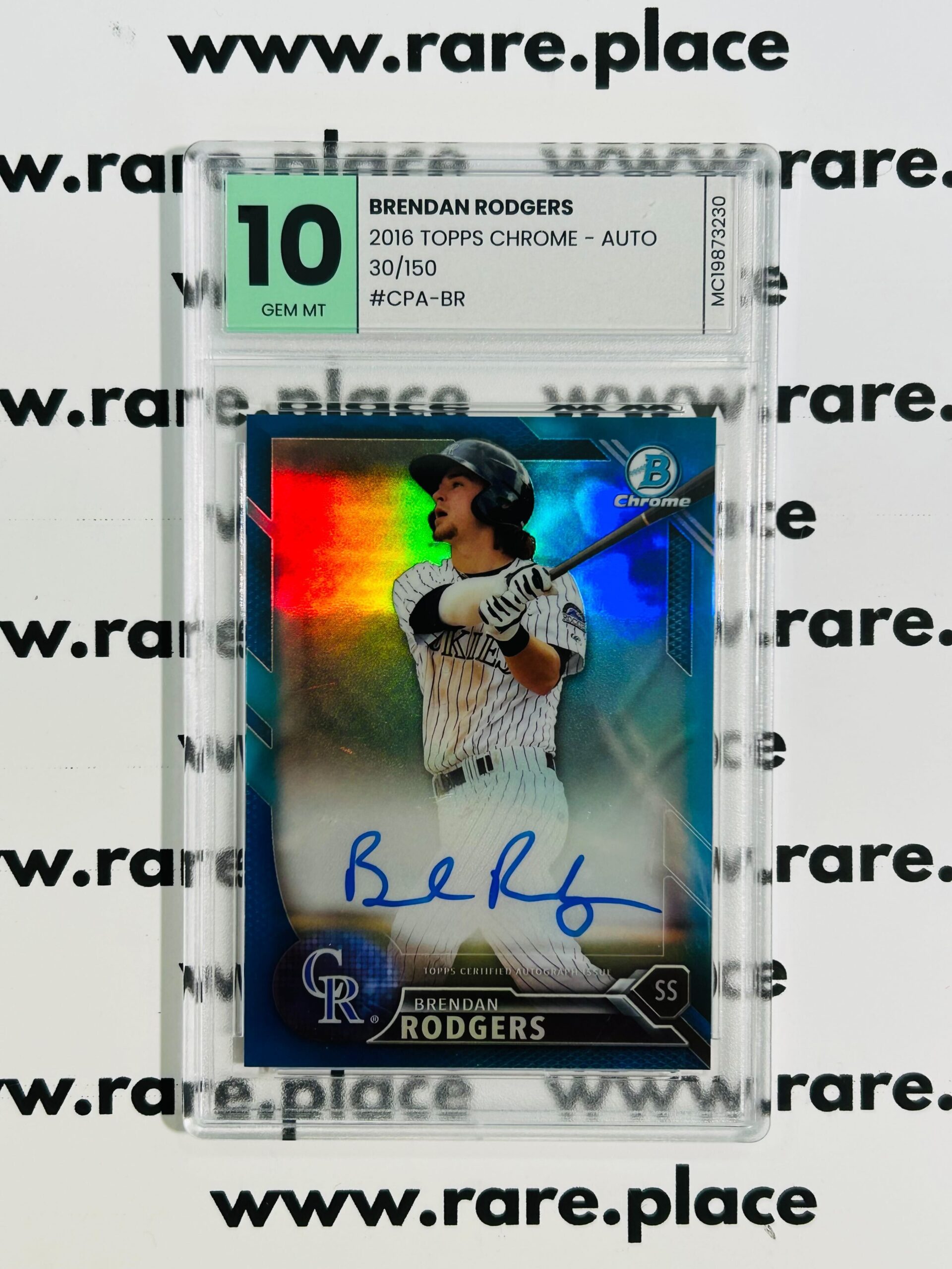 2016 Topps Chrome - Auto Brendan Rodgers #CPA-BR GEM MT 10