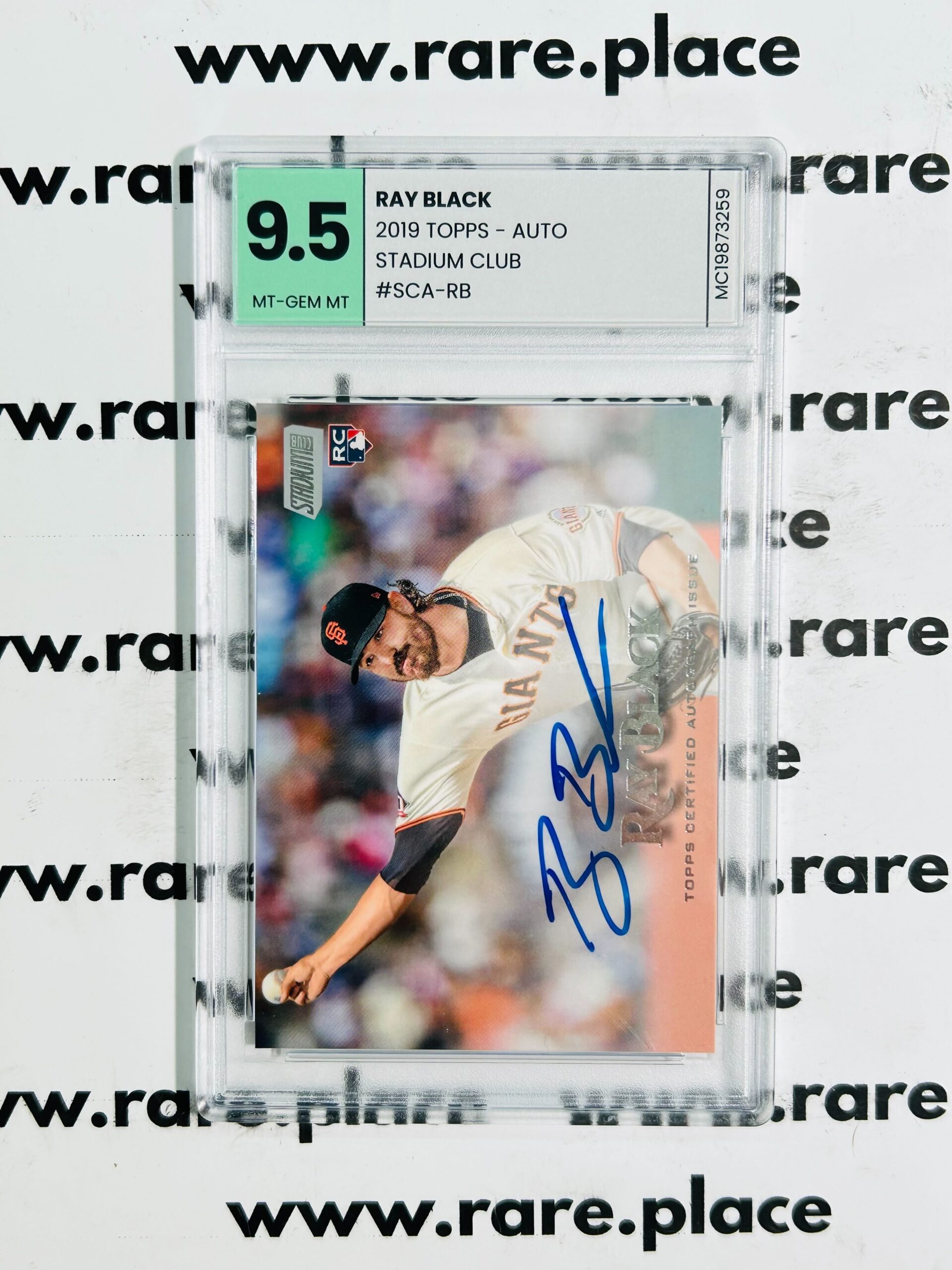 2019 Topps - Auto Ray Black Stadium Club #SCA-RB MT-GEM MT 9.5