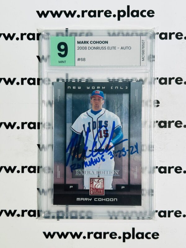 2008 Donruss Elite – Auto Mark Cohoon #68 MINT 9