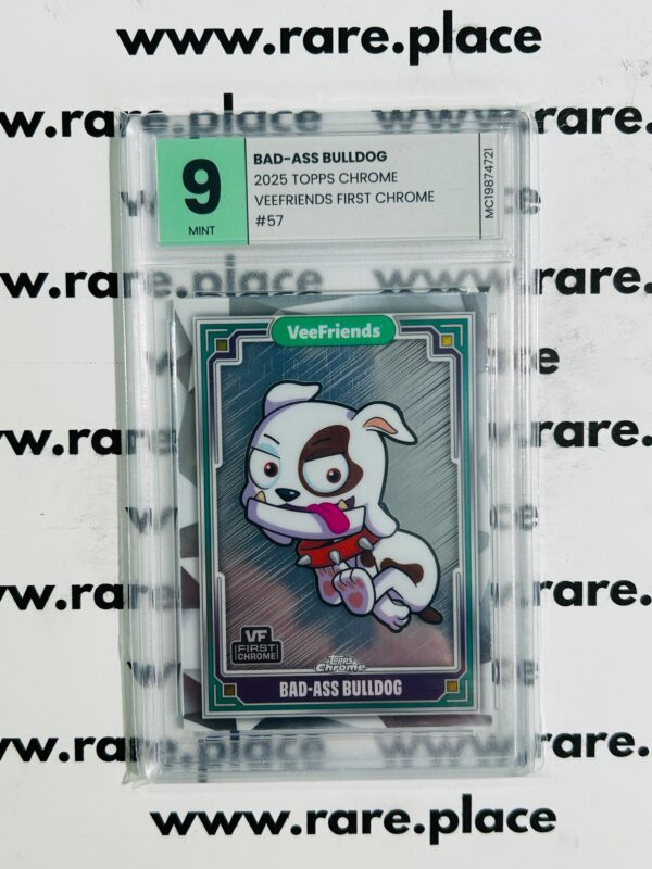 2025 Topps Chrome Bad-Ass Bulldog Veefriends First Chrome #57 MINT 9