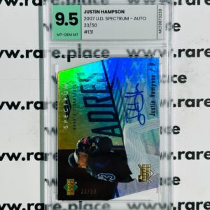 2007 U.D. Spectrum - Auto Justin Hampson #131 MT-GEM MT 9.5