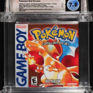 1998 NINTENDO GAMEBOY POKEMON RED VERSION WATA 7.0 CIB