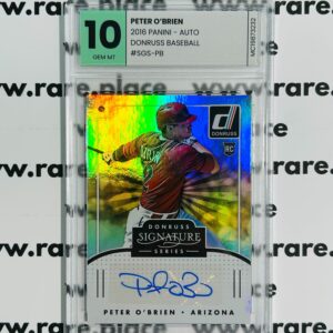 2016 Panini - Auto Peter O'Brien Donruss Baseball #SGS-PB GEM MT 10
