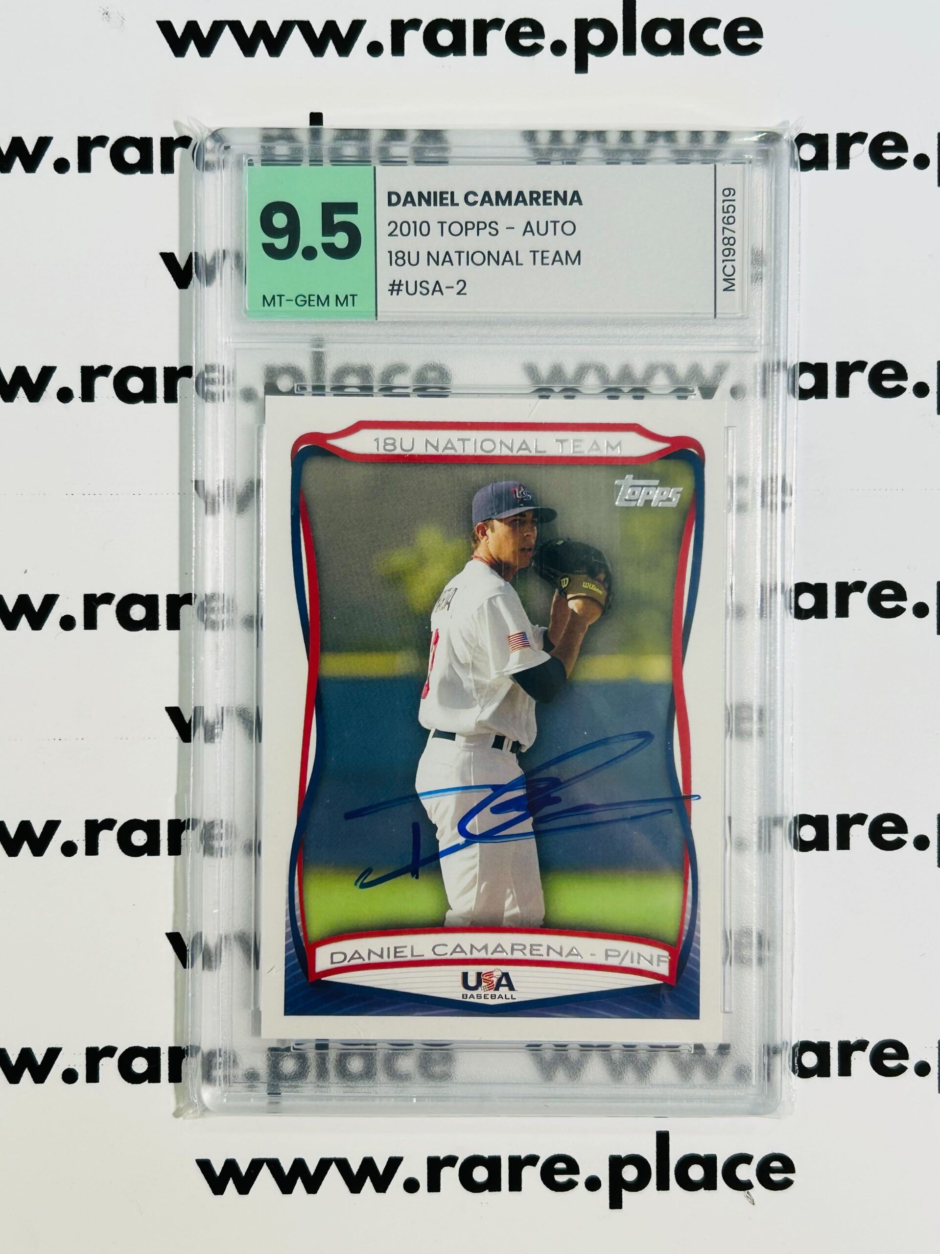 2010 Topps - Auto Daniel Camarena 18U National Team #USA-2 MT-GEM MT 9.5