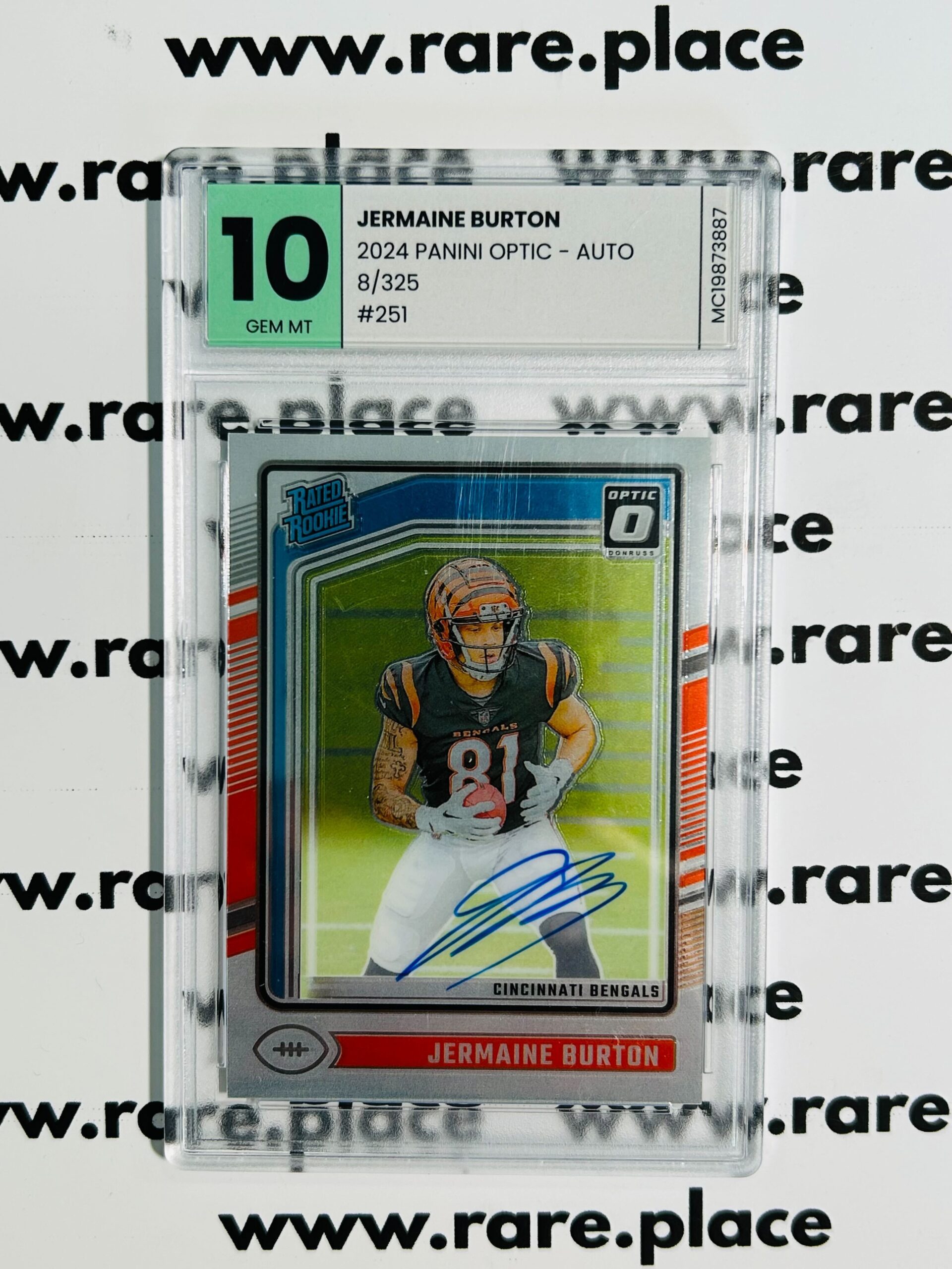 2024 Panini Optic - Auto Jermain Burton #251 GEM MT 10