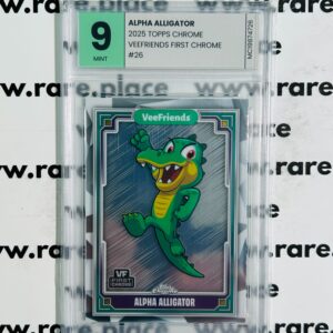 2025 Topps Chrome Alpha Alligator Veefriends First Chrome #26 MINT 9