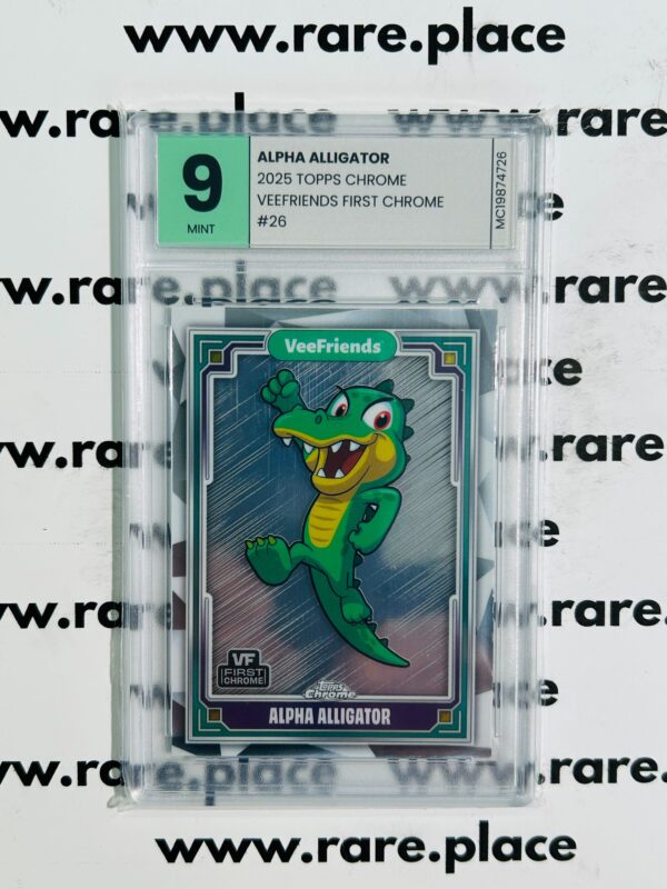 2025 Topps Chrome Alpha Alligator Veefriends First Chrome #26 MINT 9