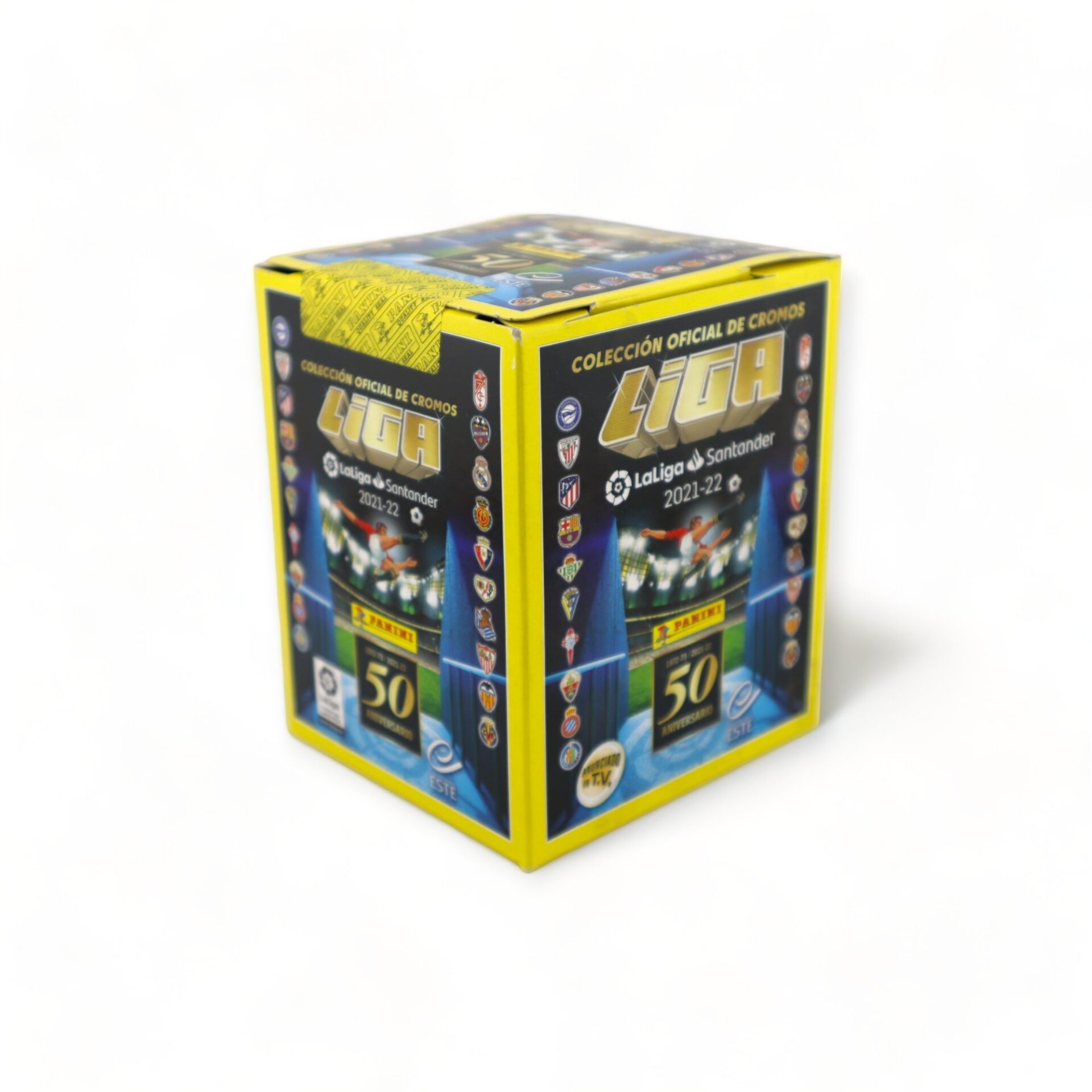 2021 La Liga Santander Coleção Oficial de Cromos 50 Aniversario Wax Sealed Box PANINI