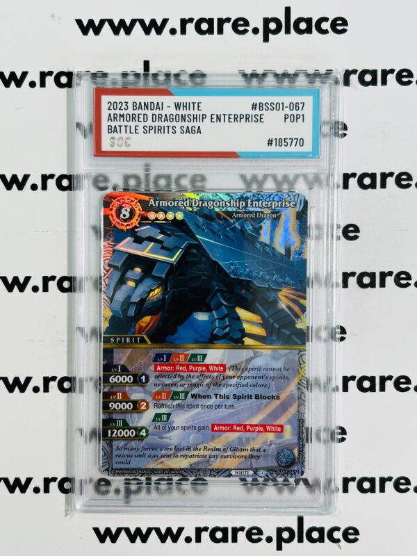 2023 Bandai - White Armored Dragonship Enterprise Battle Spirits Saga #BSS01-067 SOC POP1