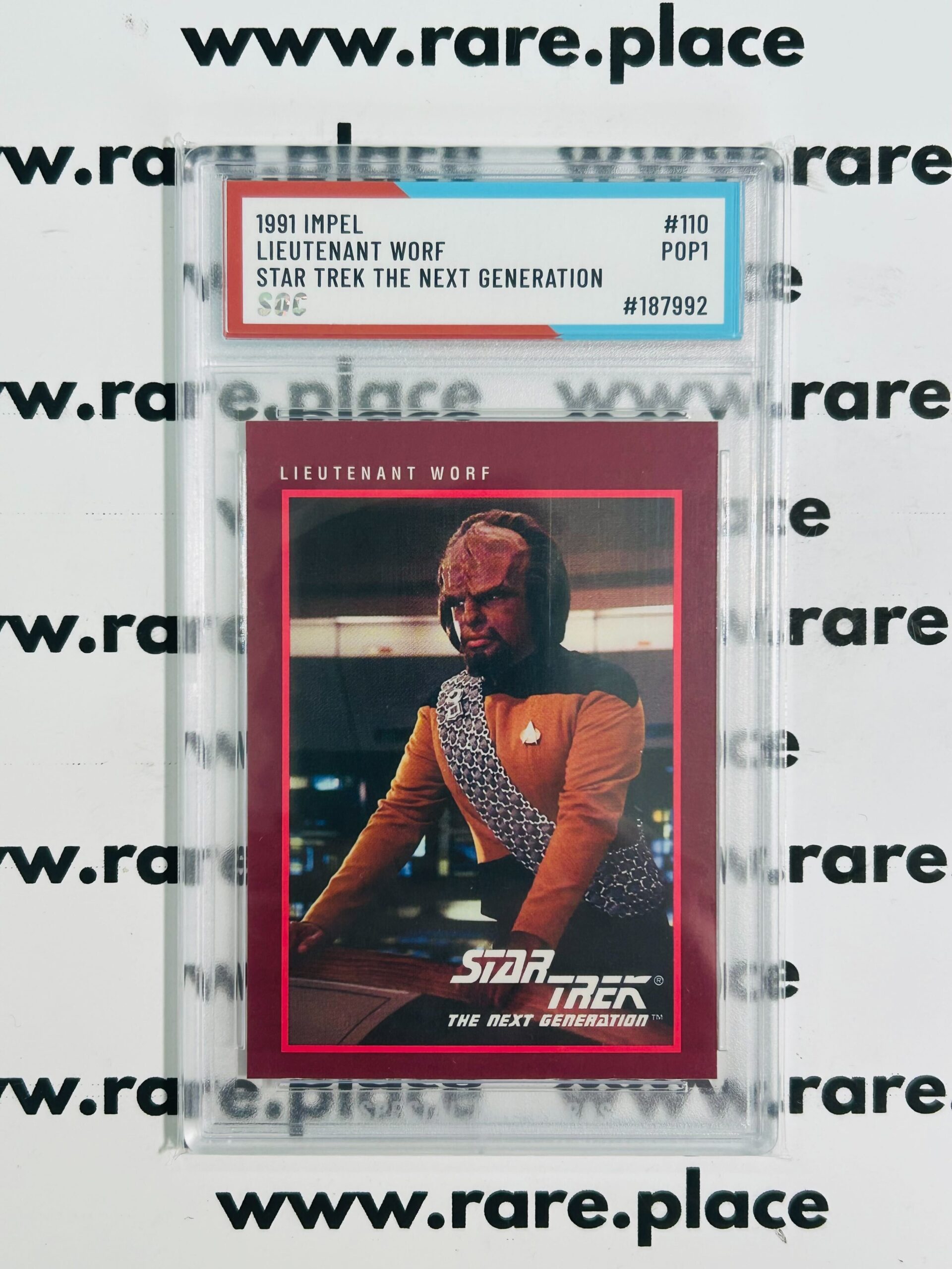 1991 Impel Lieutenant Worf Star Trek The Next Generation #110 SOC POP1