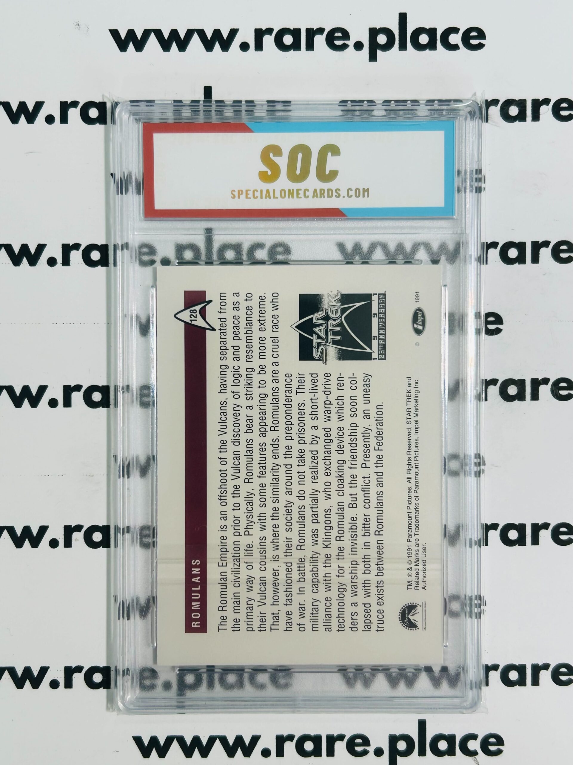 1991 Impel Romulans Star Trek The Next Generation #128 SOC POP1 - Image 2