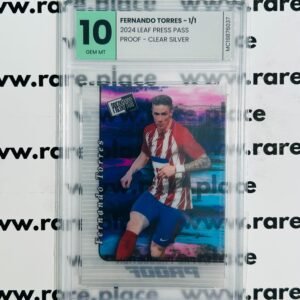 2024 Leaf Press Pass Fernando Torres Proof – Clear Silver GEM MINT 10