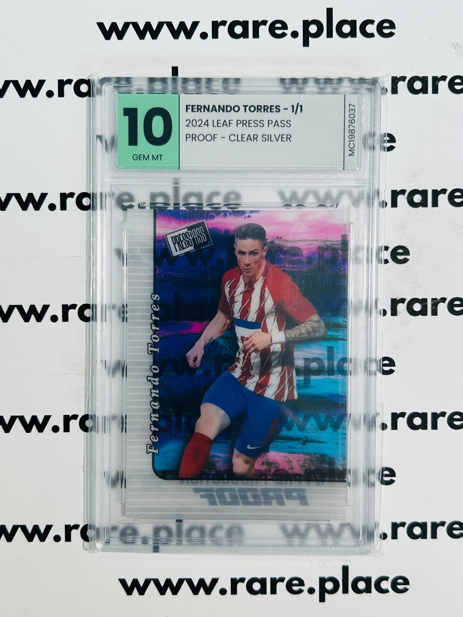 2024 Leaf Press Pass Fernando Torres Proof – Clear Silver GEM MINT 10