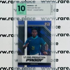 2024 Leaf Pro Set Endrick Proof – Clear Purple 1/1 GEM MINT 10