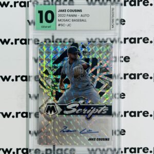 2022 Panini Prizm - Auto Jake Cousins Mosaic Baseball #SC-JC GEM MT 10