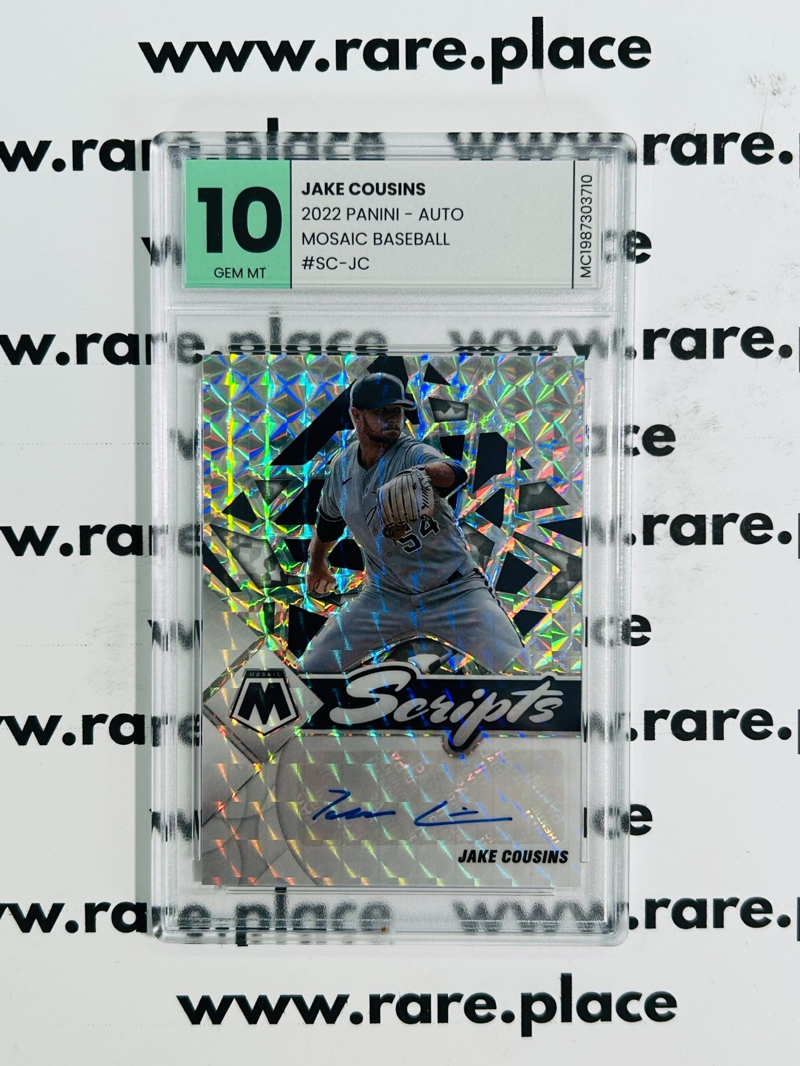 2022 Panini Prizm - Auto Jake Cousins Mosaic Baseball #SC-JC GEM MT 10