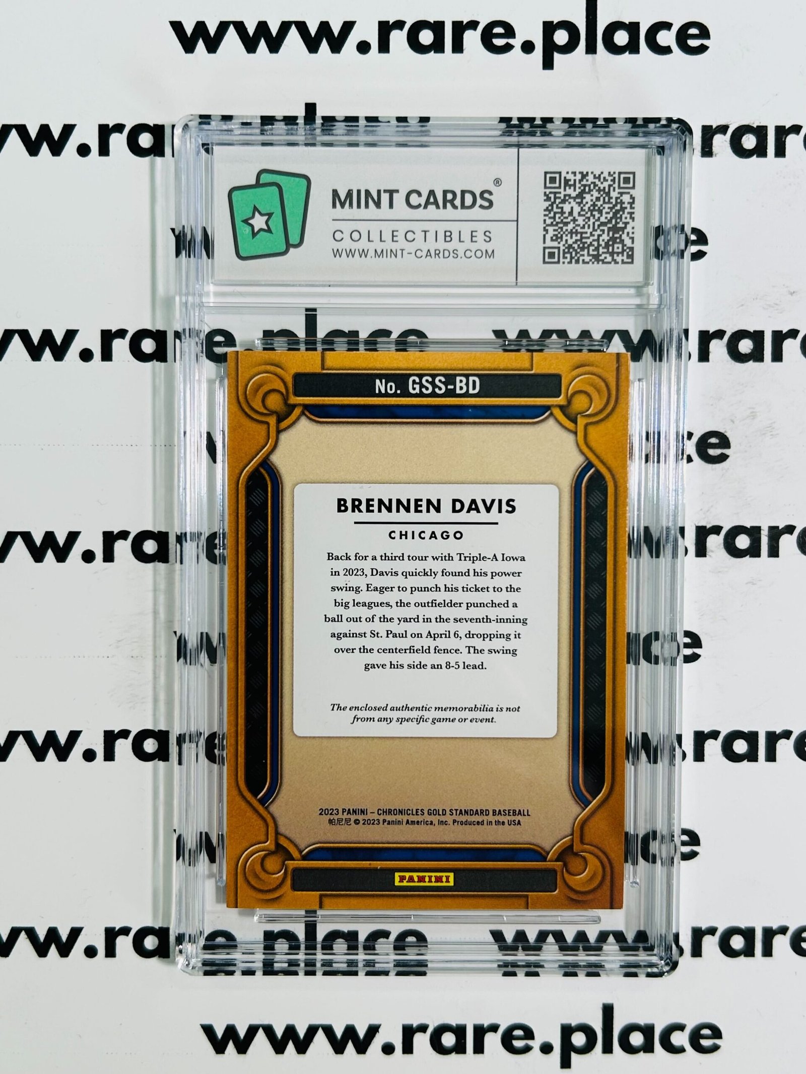 2023 Panini Brennen Davis Chronicles Gold Standard #GSS-BD GEM MINT 10 - Image 2