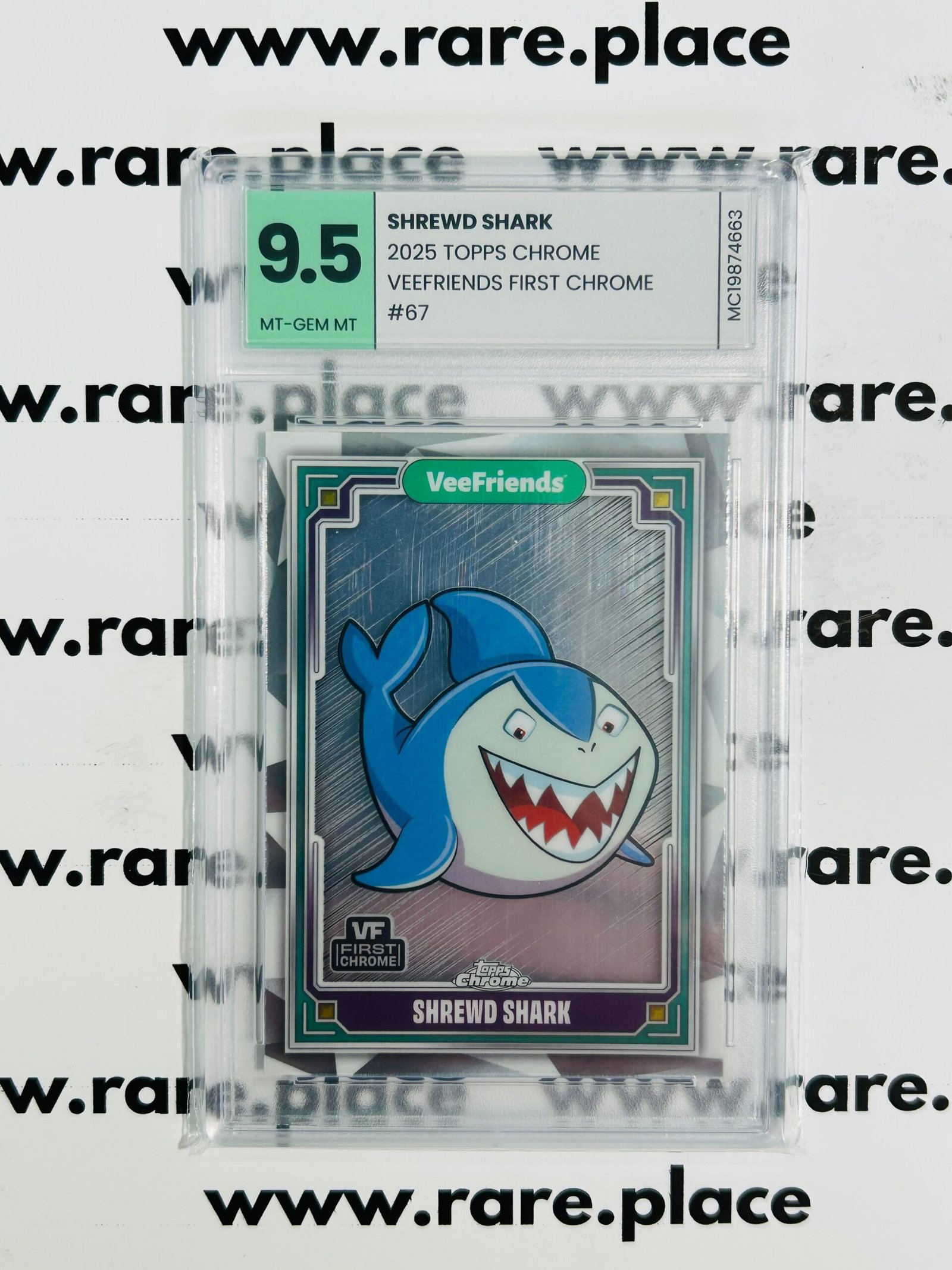 2025 Topps Chrome Shrewd Shark Veefriends First Chrome #67 MT-GEM MT 9.5