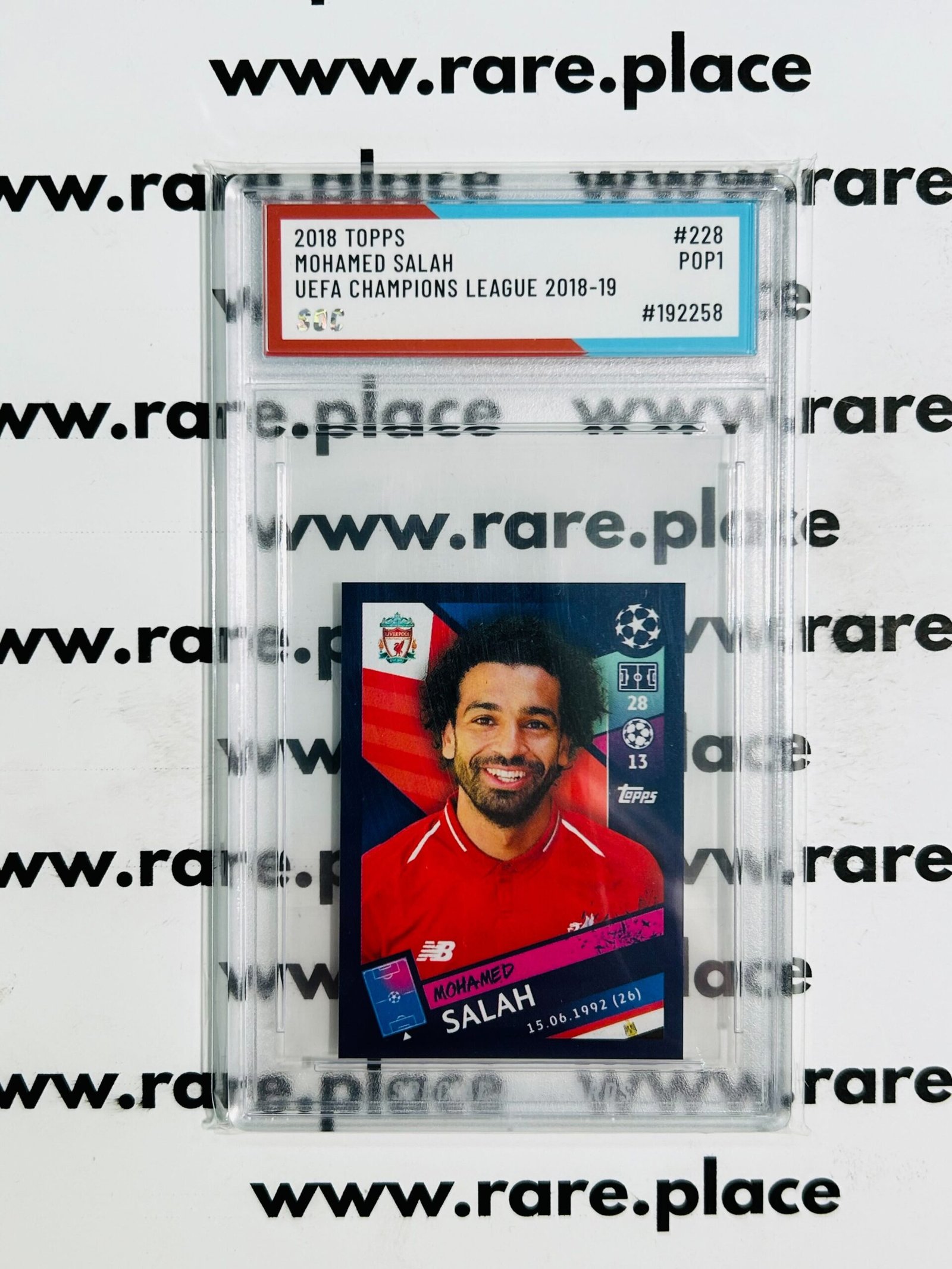 2018 Topps Mohamed Salah Uefa Champions League #191 SOC POP1