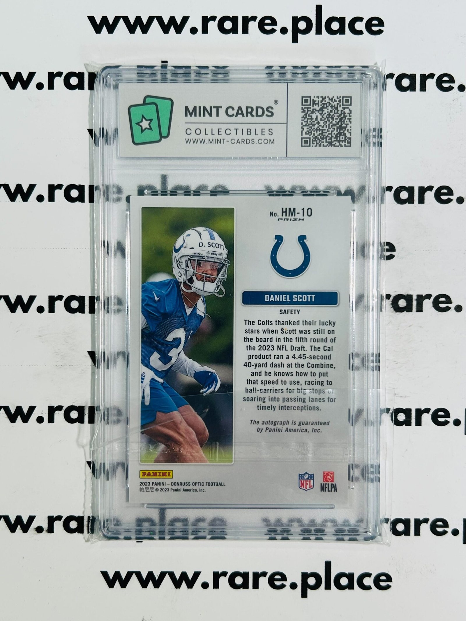 2023 Panini Prizm - Auto Daniel Scott Donruss Optic Football #HM-10 GEM MT 10 - Image 2