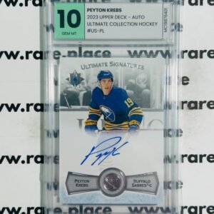 2023 Upper Deck - Auto Peyton Krebs Ultimate Collection Hockey #US-PL GEM MINT 10