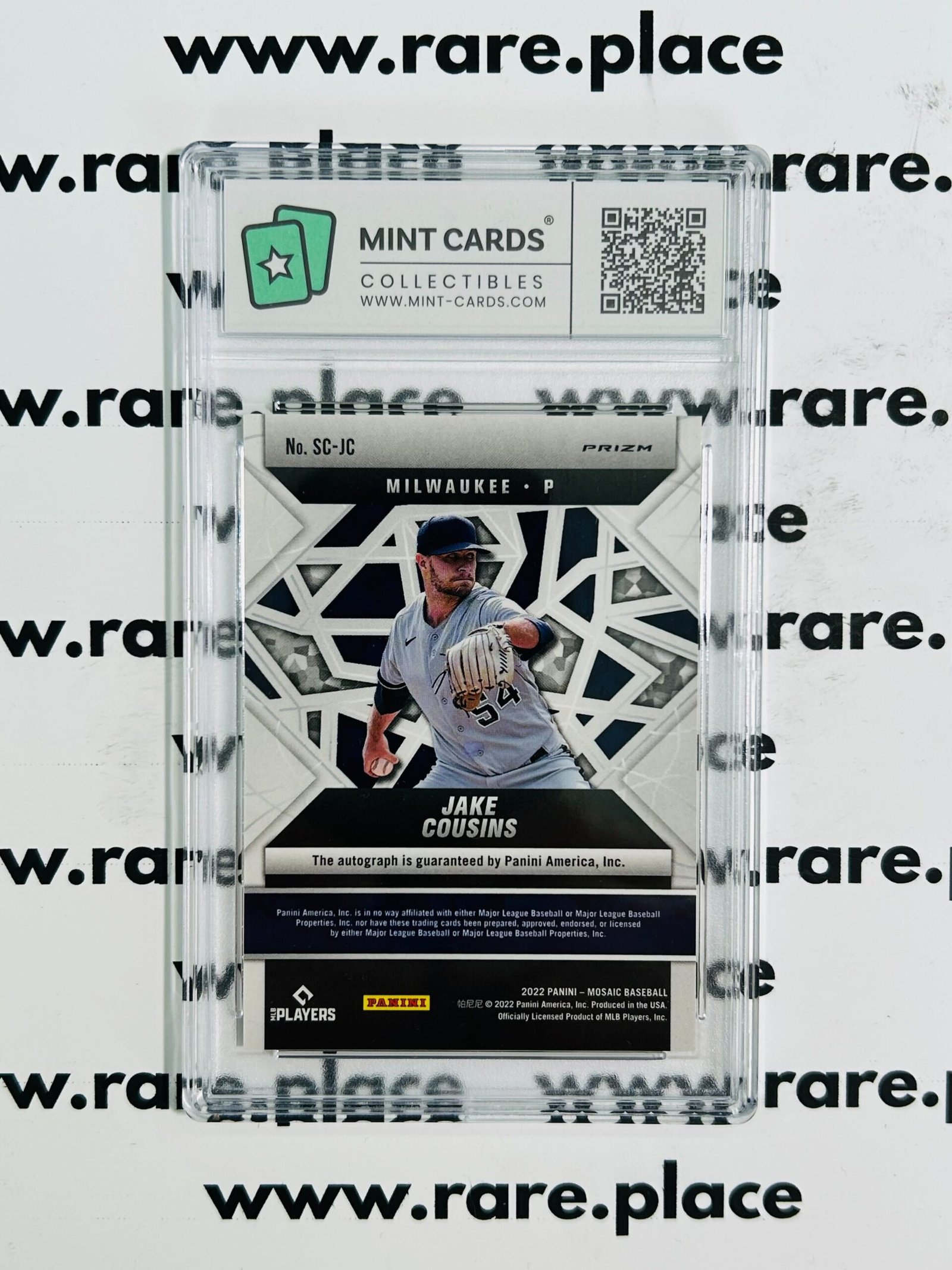 2022 Panini Prizm - Auto Jake Cousins Mosaic Baseball #SC-JC GEM MT 10 - Image 2