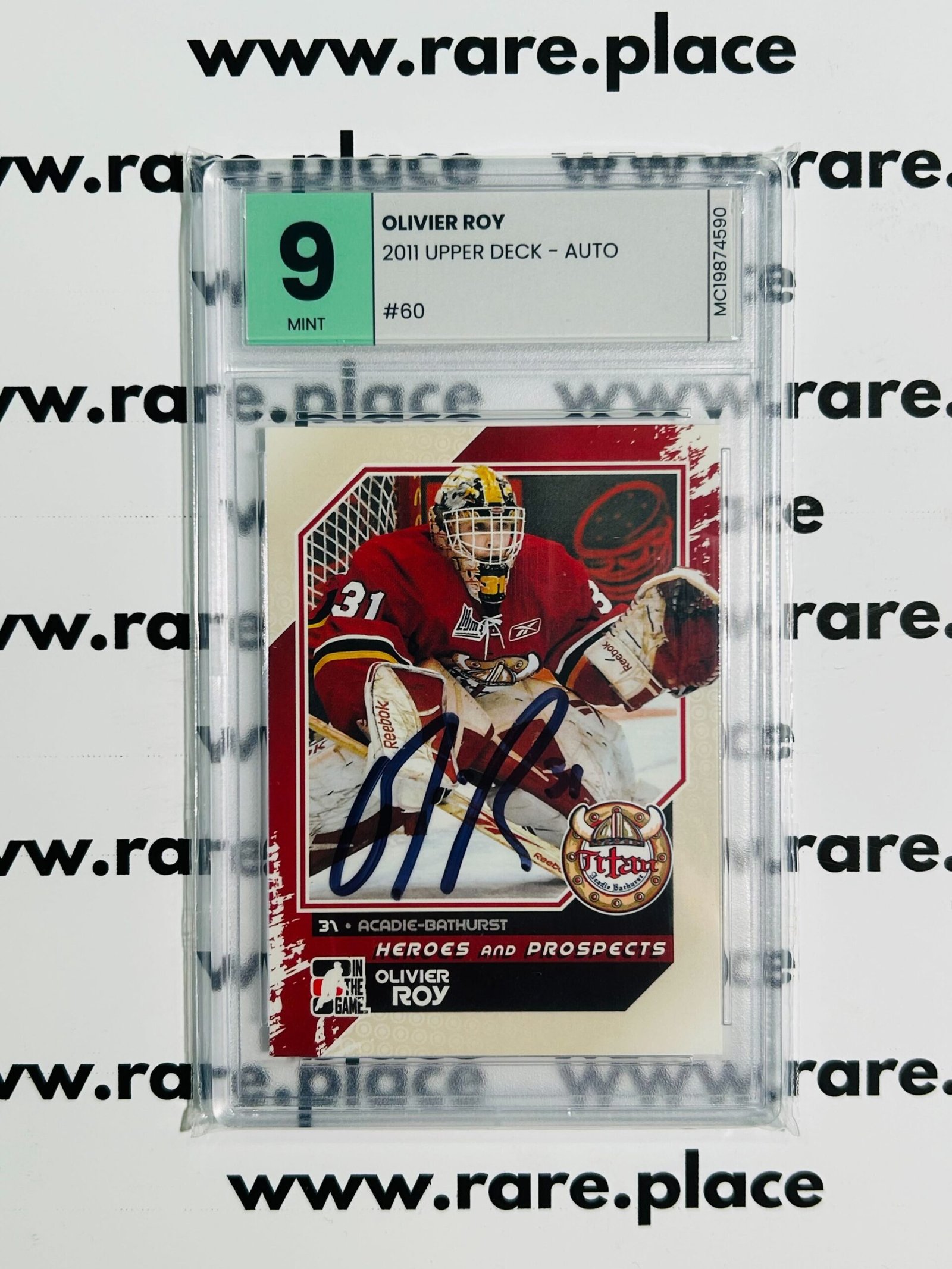 2011 Upper Deck – Auto Olivier Roy #60 MINT 9