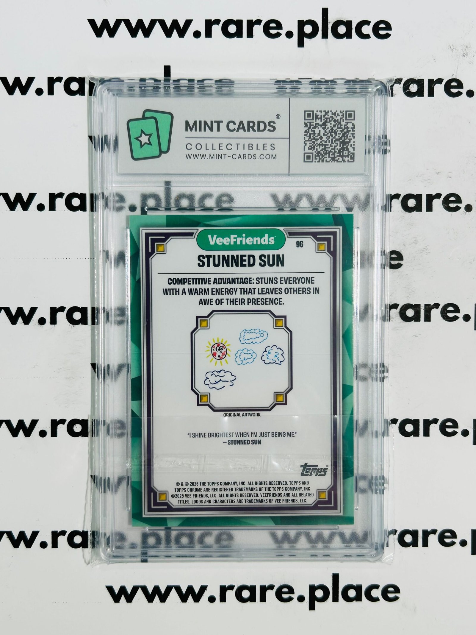 2025 Topps Chrome Stunned Sun Veefriends First Chrome #96 MINT 9 - Image 2