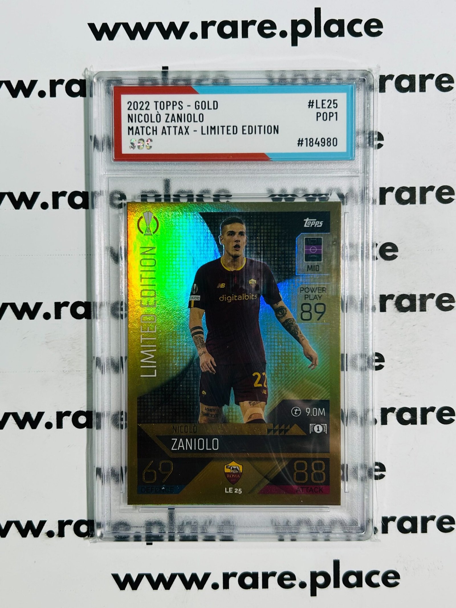 2022 Topps - Gold Nicolò Zaniolo Match Attax #LE25 SOC POP1