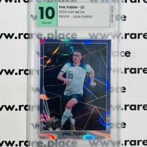 2024 Leaf Metal – Phil Foden 1/1 Proof Lava Purple GEM MINT 10