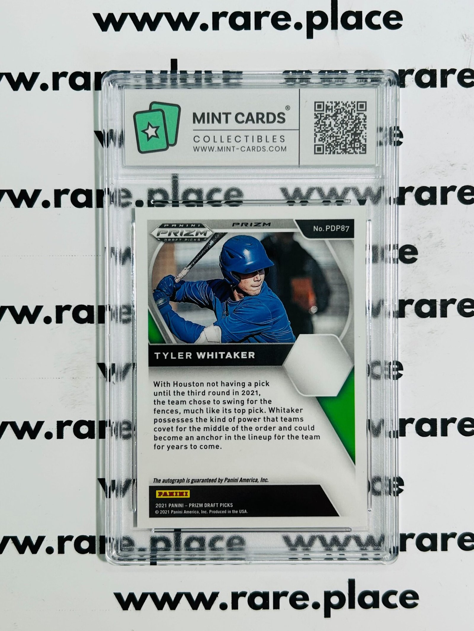 2021 Panini Prizm – Auto Tyler Whitaker Prizm Draft Picks #PDP87 GEM MINT 10 - Image 2