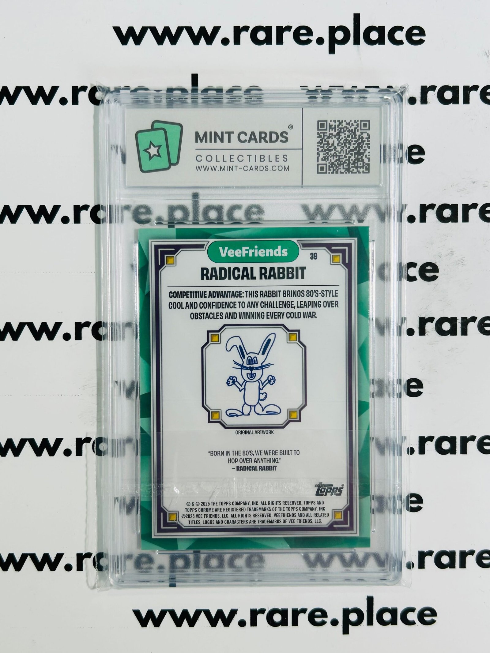 2025 Topps Chrome Radical Rabbit Veefriends First Chrome #39 MINT 9 - Image 2