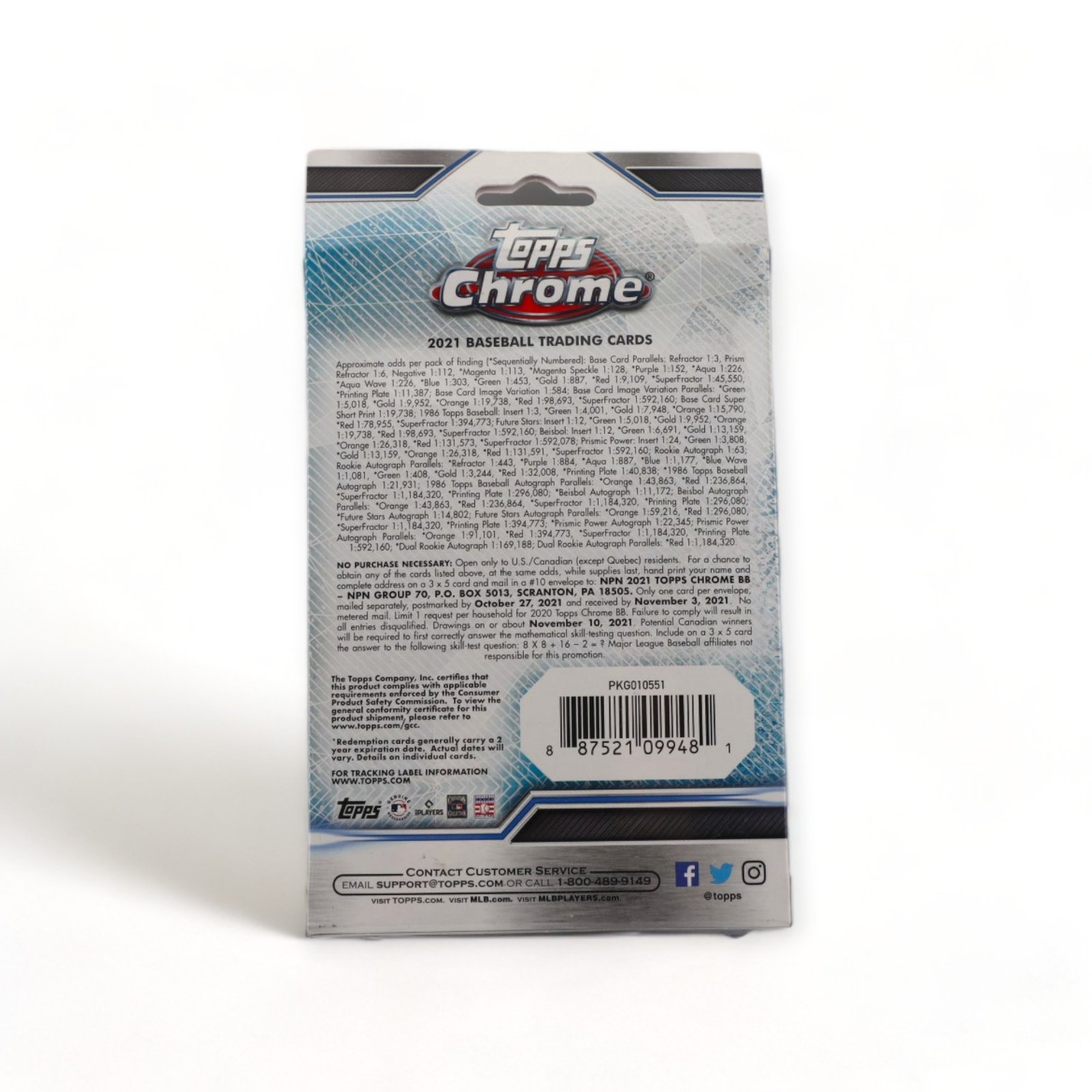 2021 TOPPS Chrome Baseball Hanger Box - Wax Sealed Box - Image 2