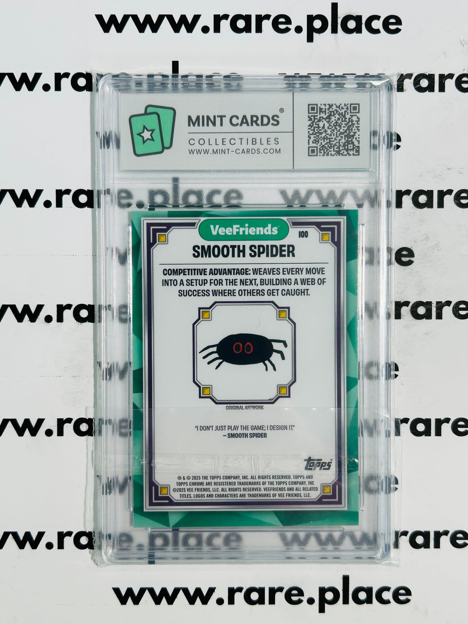 2025 Topps Chrome Smooth Spider Veefriends First Chrome #100 MINT 9 - Image 2