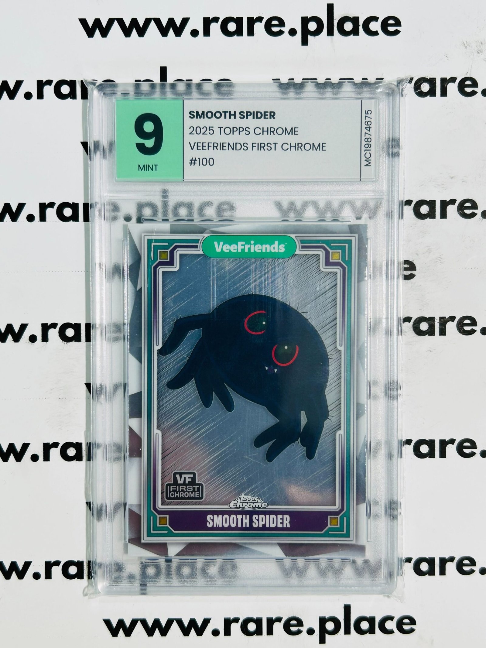 2025 Topps Chrome Smooth Spider Veefriends First Chrome #100 MINT 9