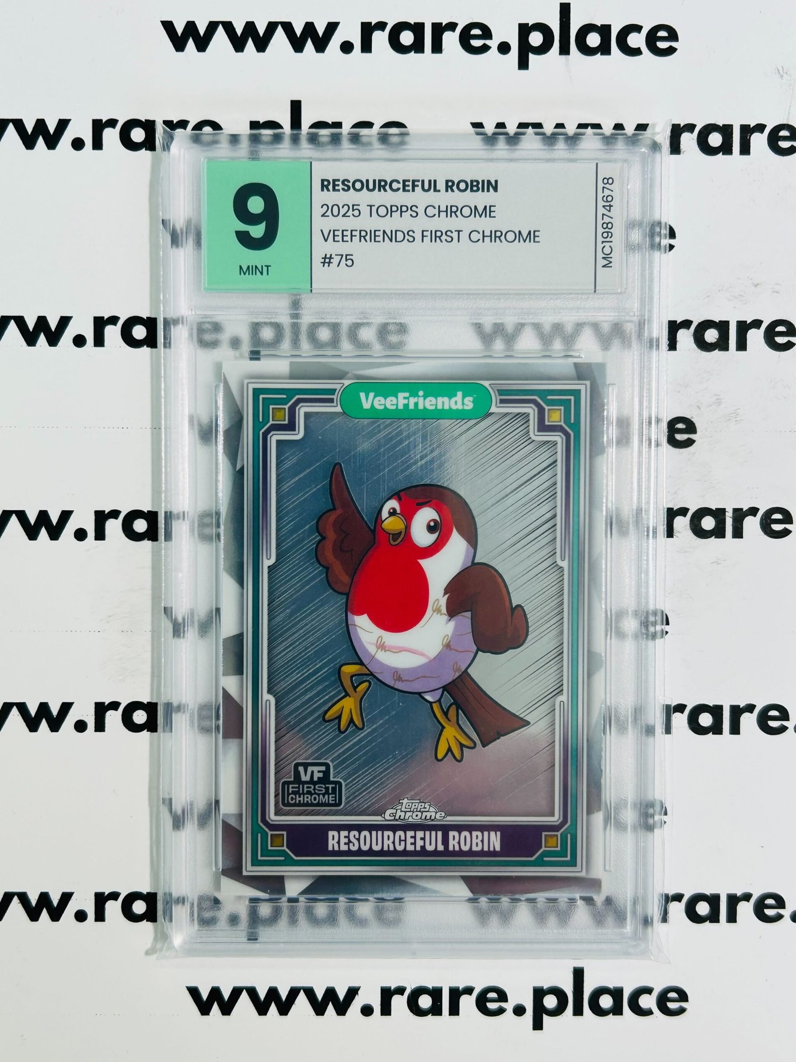 2025 Topps Chrome Resourceful Robin Veefriends First Chrome #75 MINT 9