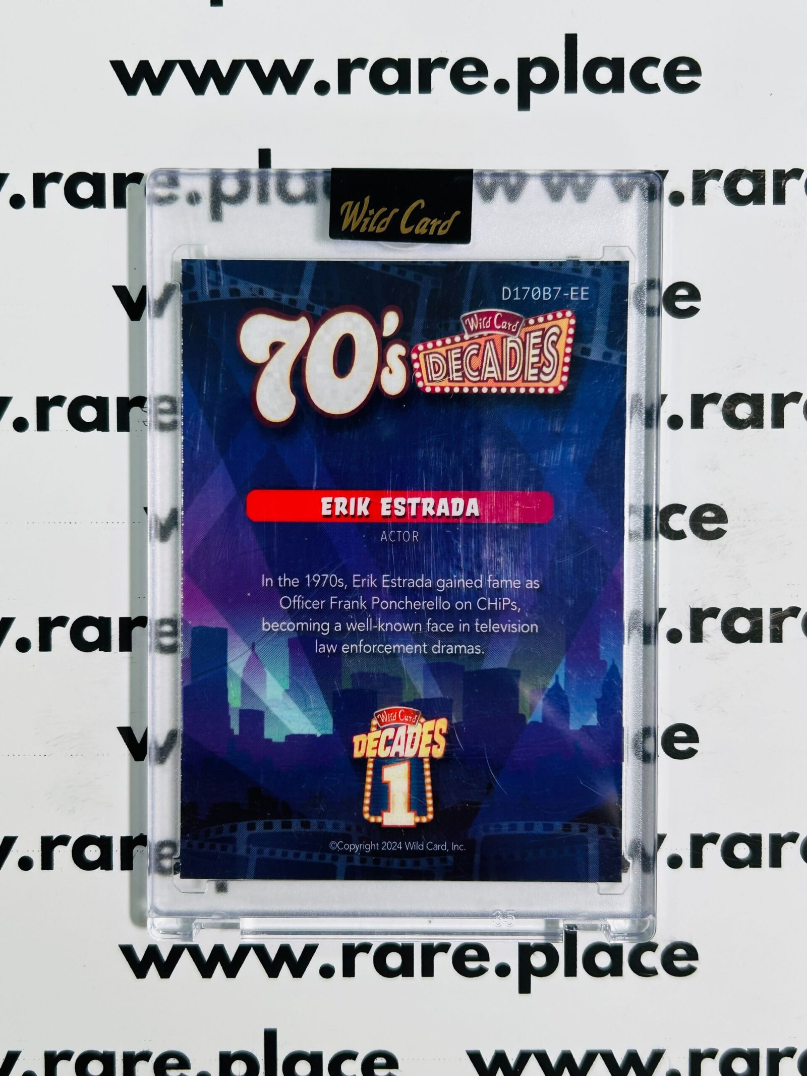 2024 Wild Card Decades Erik Estrada 70's #D170B7-EE 1/1 - Image 2