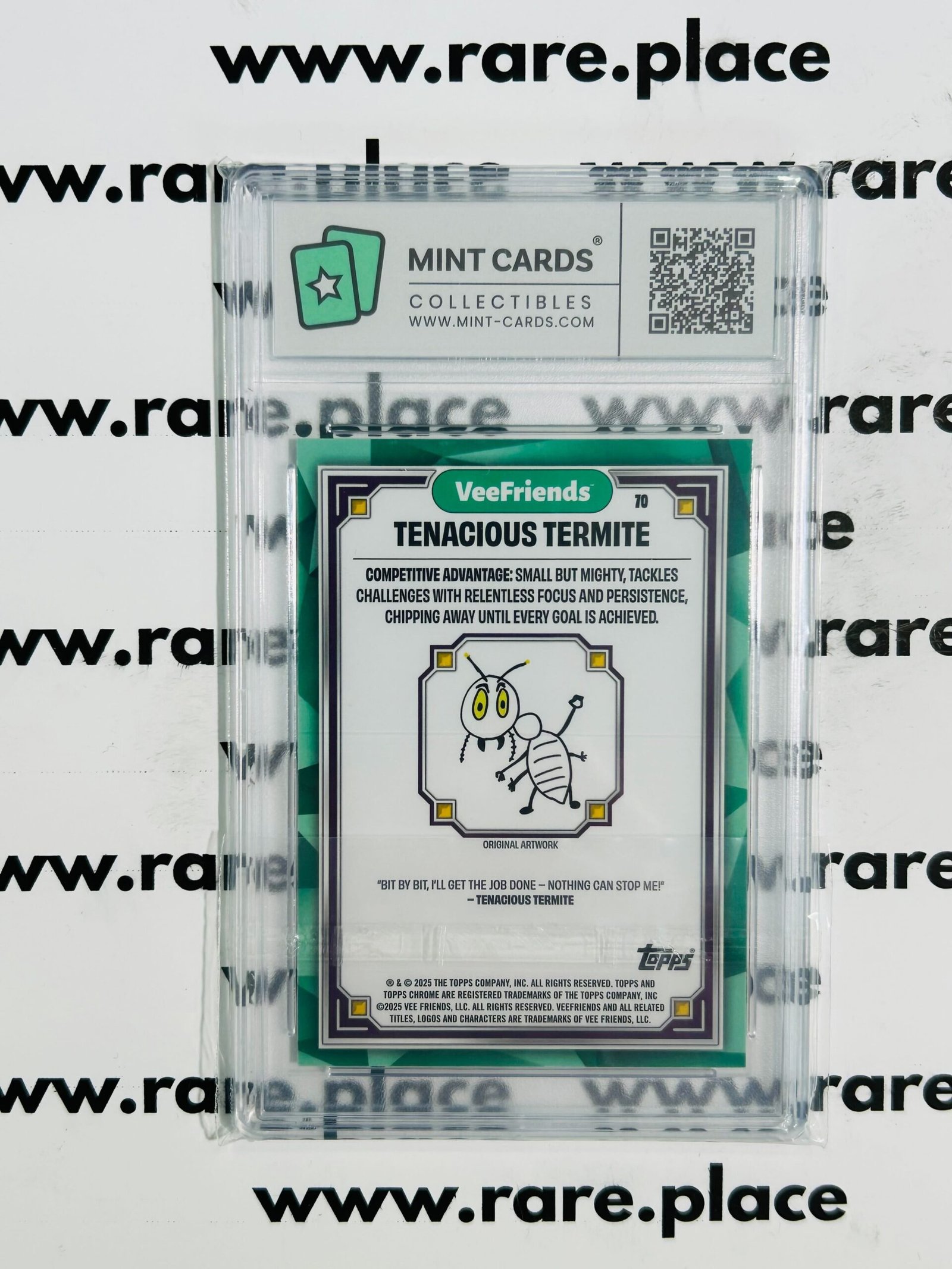 2025 Topps Chrome Tenacious Termite Veefriends First Chrome #70 MINT 9 - Image 2