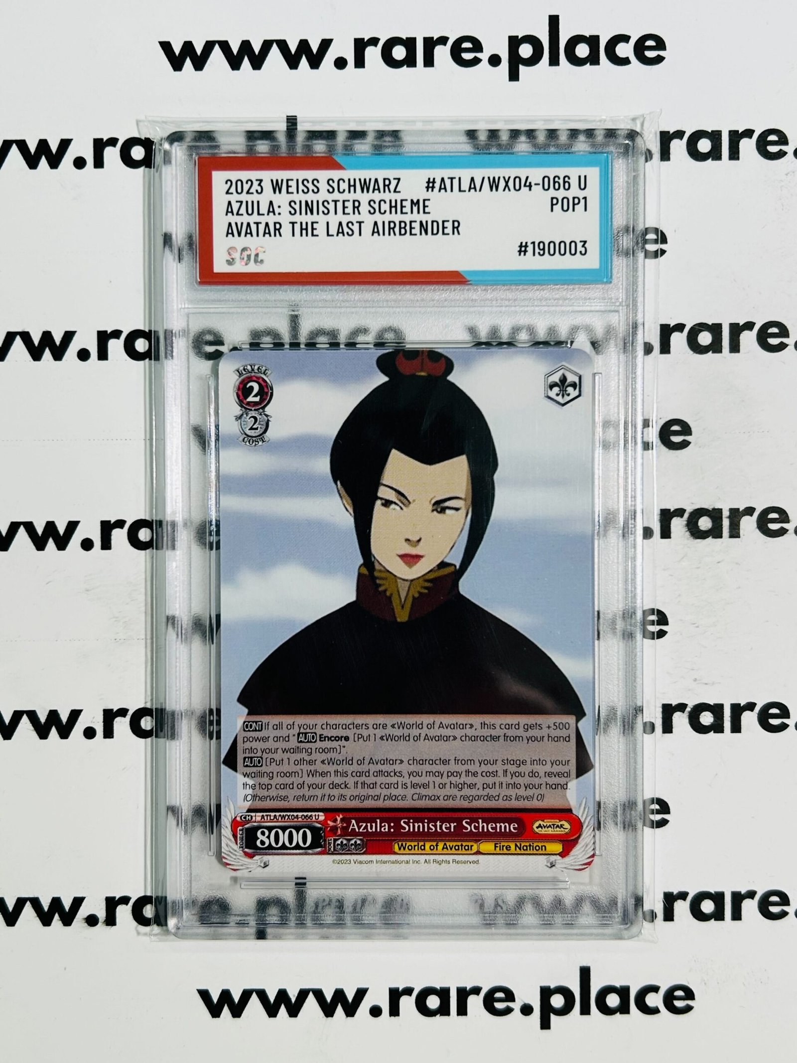 2023 Weiss Schwarz Azula: Sinister Scheme Avatar The Last Airbender #ATLA/WX04-066 SOC POP1