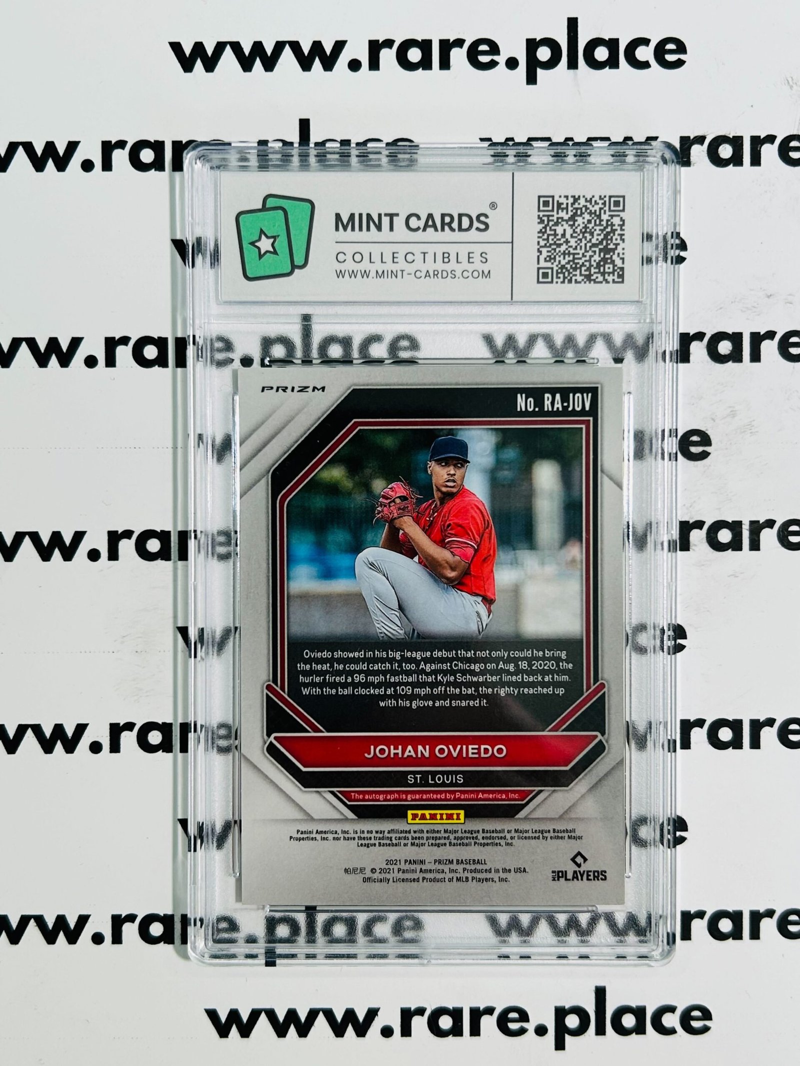 2021 Panini Prizm – Auto Johan Oviedo Prizm Baseball #RA-JOV GEM MINT 10 - Image 2
