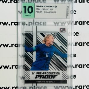 2024 Leaf Pro Set – Trinity Rodman 1/1 Proof Clear White GEM MINT 10