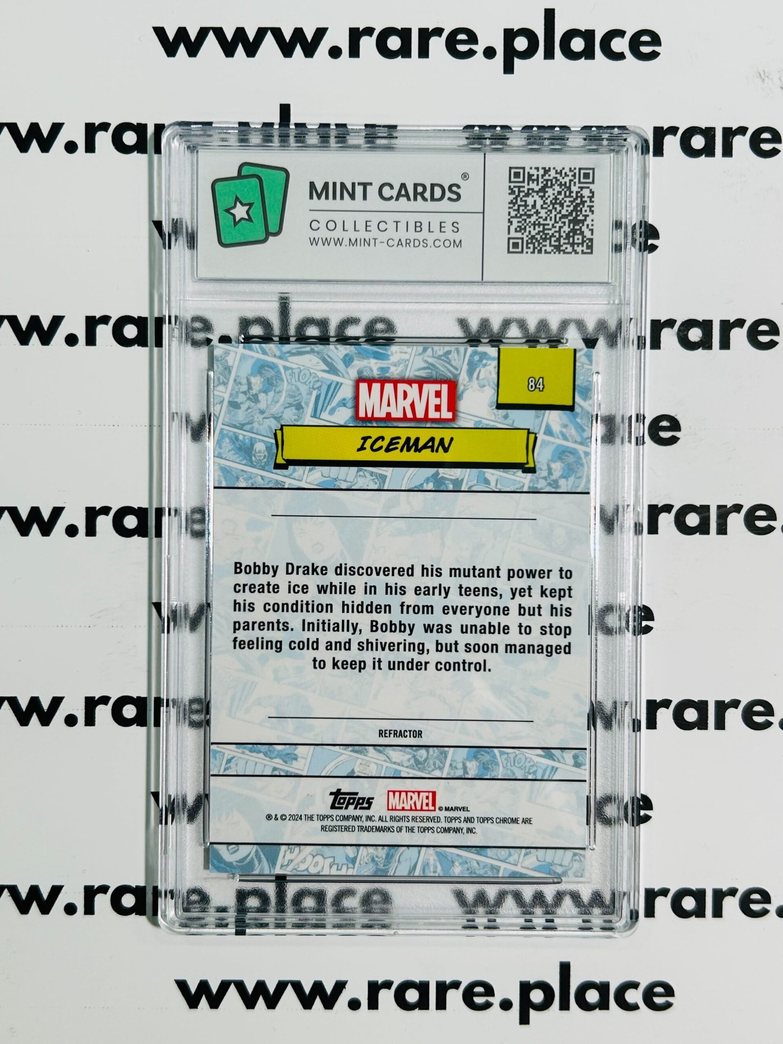 2024 Topps Chrome – Iceman Marvel #84 GEM MINT 10 - Image 2