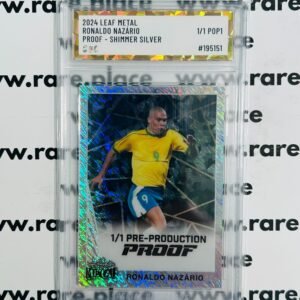 2024 Leaf Metal Ronaldo Nazário Proof – Shimmer Silver 1/1 SOC POP1
