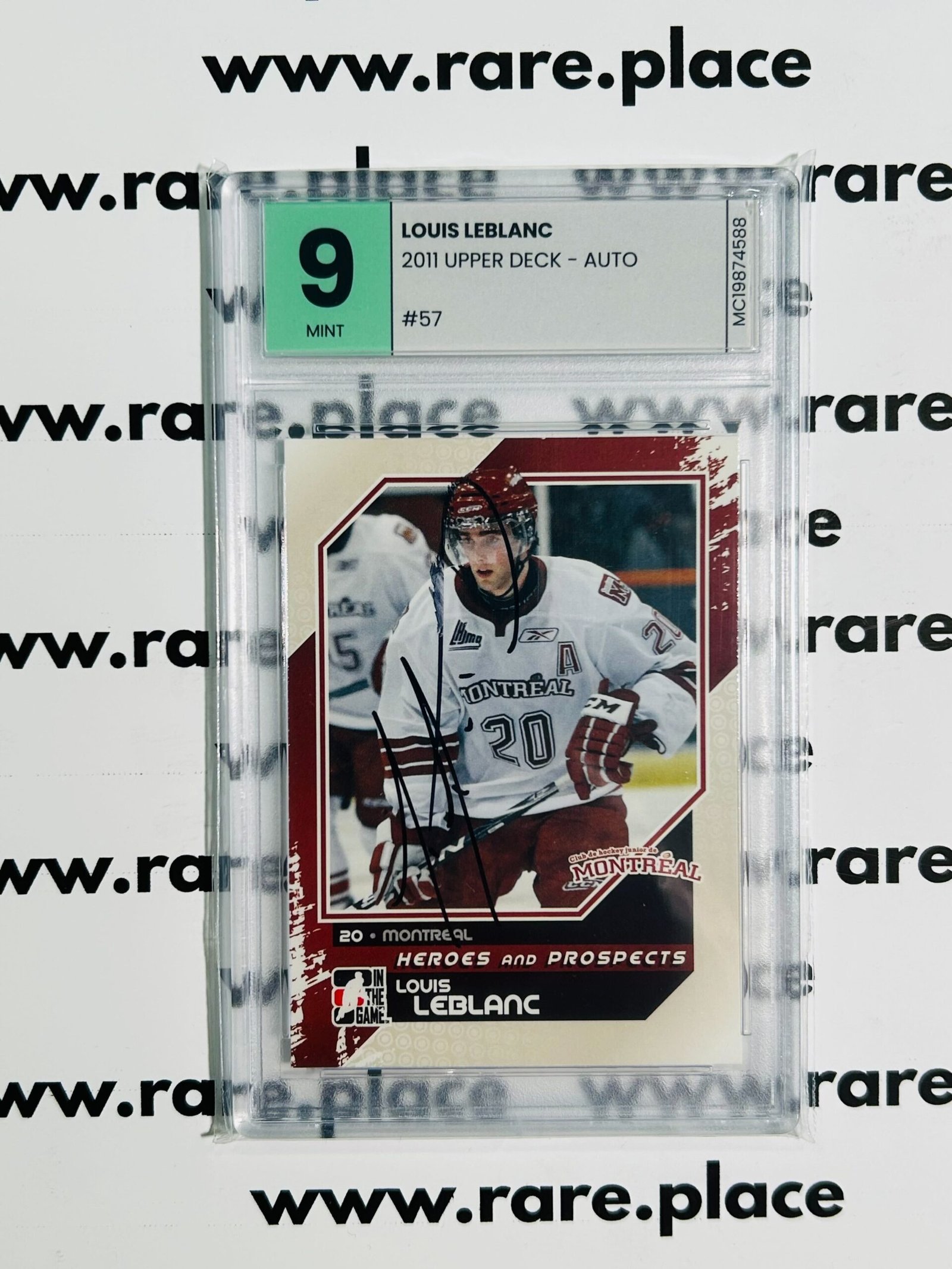 2011 Upper Deck – Auto Louis Leblanc #57 MINT 9