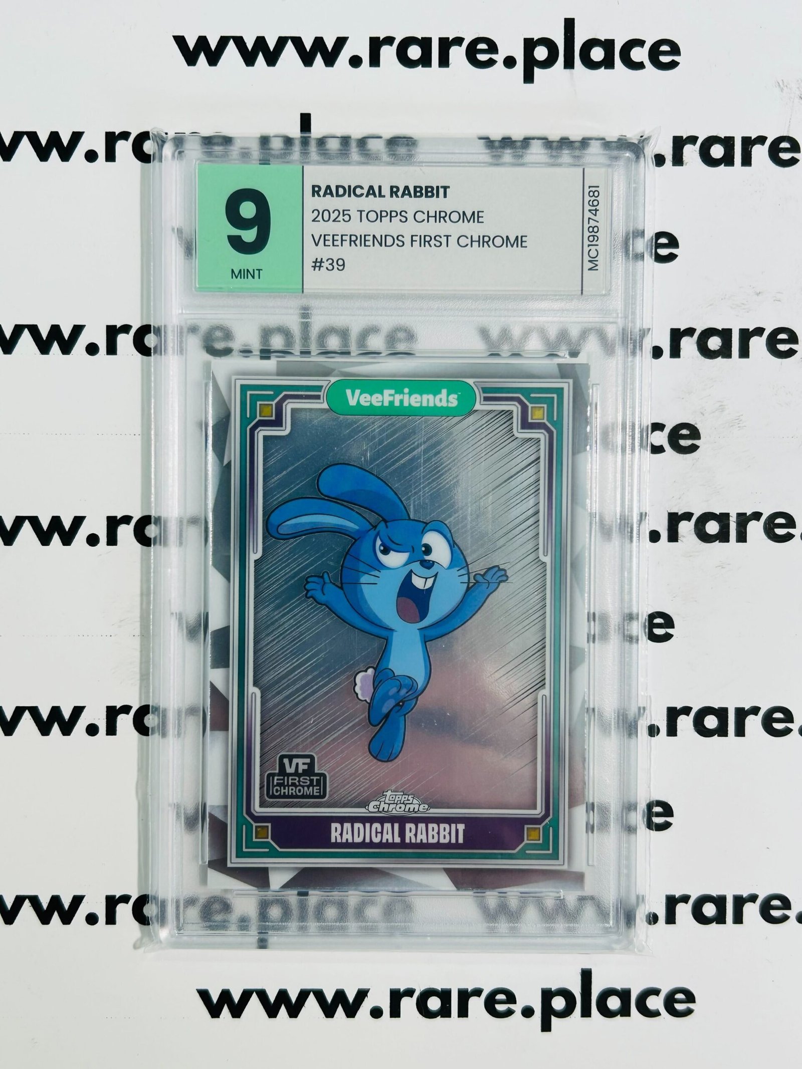 2025 Topps Chrome Radical Rabbit Veefriends First Chrome #39 MINT 9